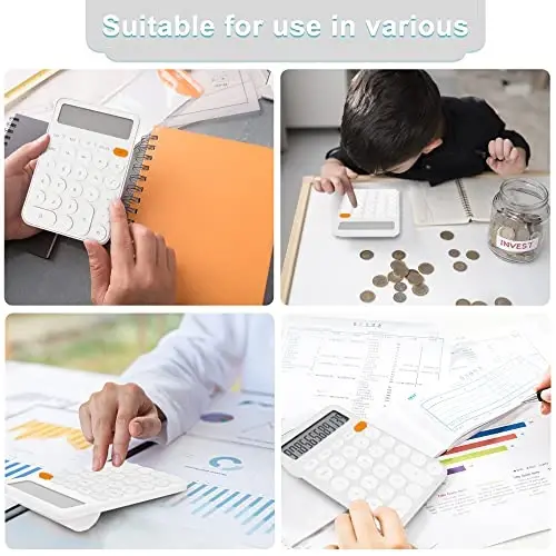Standard Calculator 12 Digit,6.2 * 4.2in Desktop Large Display and Buttons,Calculator with Large LCD Display for Office,School, Home & Business Use,Automatic Sleep,15 °Tilt Screen - 5