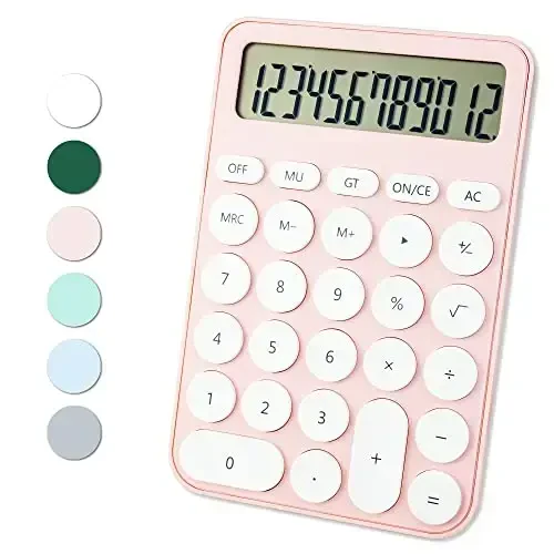 Standard Calculator 12 Digit,6.2 * 4.2in Desktop Large Display and Buttons,Calculator with Large LCD Display for Office,School, Home & Business Use,Automatic Sleep,15 °Tilt Screen - VEWINGL