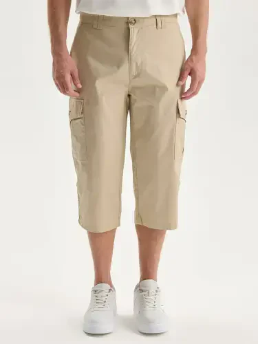 Standart Kalıp Erkek Kargo Şort-Bej - LCWAIKIKI Classic (1)