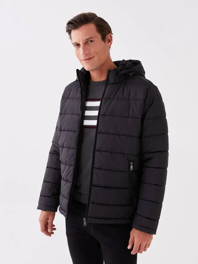 Standart Kesim Kaputli Erkaklar Uchun Puffer Ko'ylagi - 2