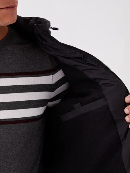 Standart Kesim Kaputli Erkaklar Uchun Puffer Ko'ylagi - 5