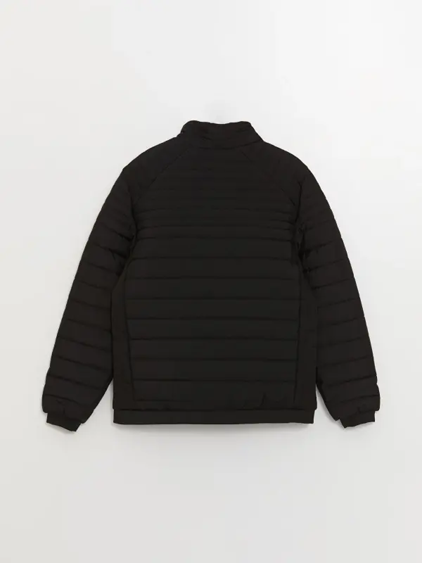 Стандартный Крой Прямой Воротник Мужской Пуховик-Черный - 9