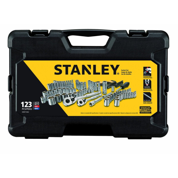Stanley 123 Pc 1/4 & 3/8 Drive Mechanics Tool Set - 1
