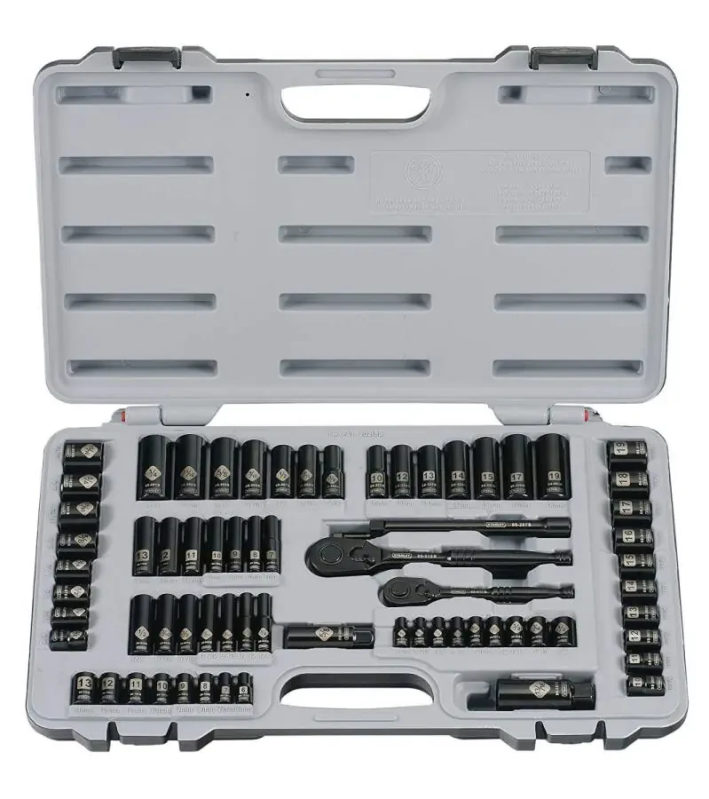 STANLEY 92-824 Black Chrome and Laser Etched 69-Piece Socket Set - 1