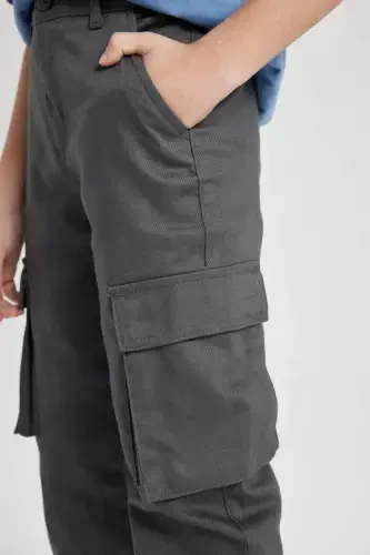 Штаны для мальчиков карго стандартного кроя из твила B7162a824sp - 5
