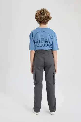 Штаны для мальчиков карго стандартного кроя из твила B7162a824sp - 6