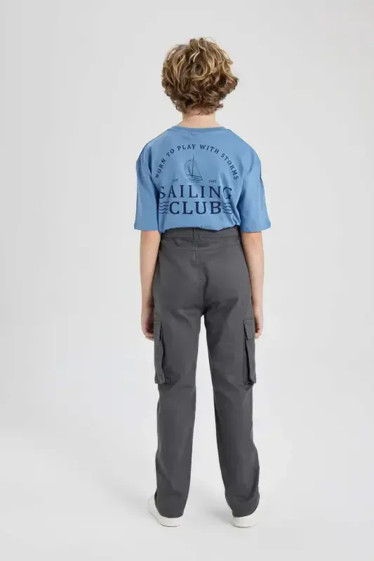 Штаны для мальчиков карго стандартного кроя из твила B7162a824sp - 6