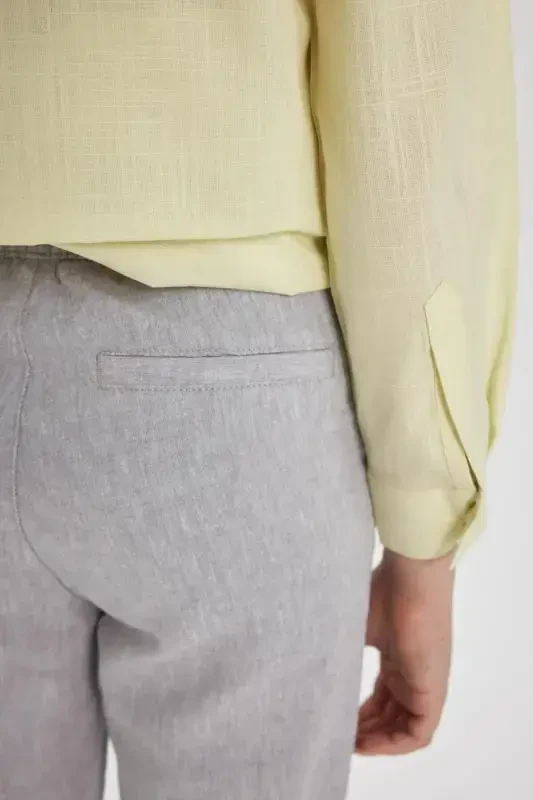 Штаны для мальчиков с прямыми штанинами из смеси льна Z1706a623sm - 8