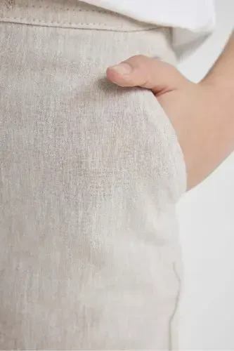 Штаны для мальчиков стандартного покроя из смеси льна Z1706a624sm - 7