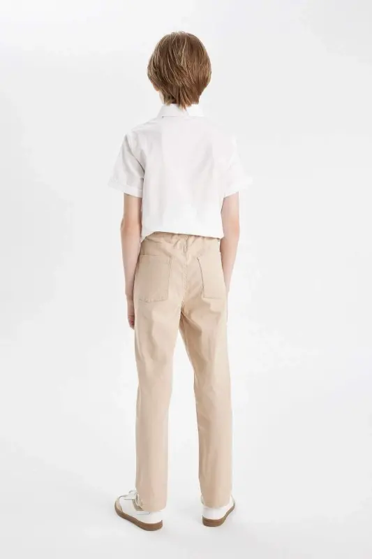 Штаны габардиновые для мальчика с свободным кроем и стандартным штаниной B8938A824SM - 7