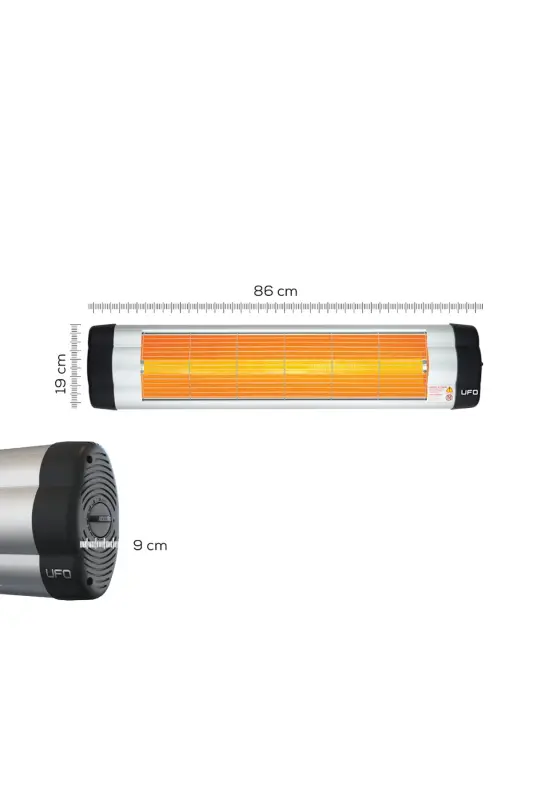 Star 2400 Infrared Wall Mounted Heater - Thermostat - 1