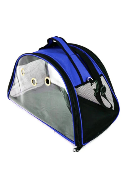 Star Cat Carrier Blue, Unbendable Bottom WASHABLE, Cat Transport Bag - 8