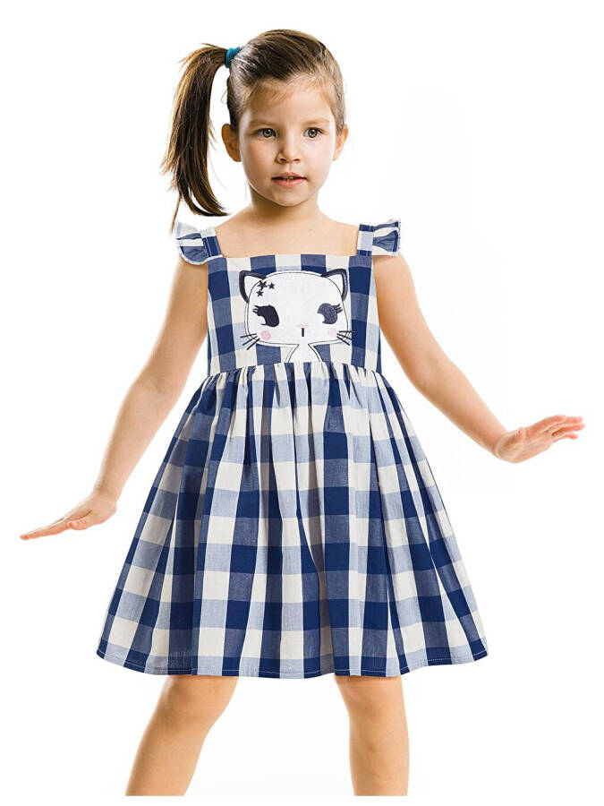 Star Cat Plaid Dress - 1