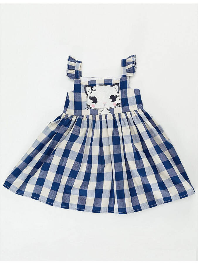 Star Cat Plaid Dress - 3