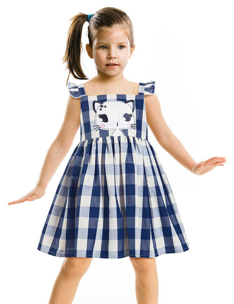 Star Cat Plaid Dress - 5