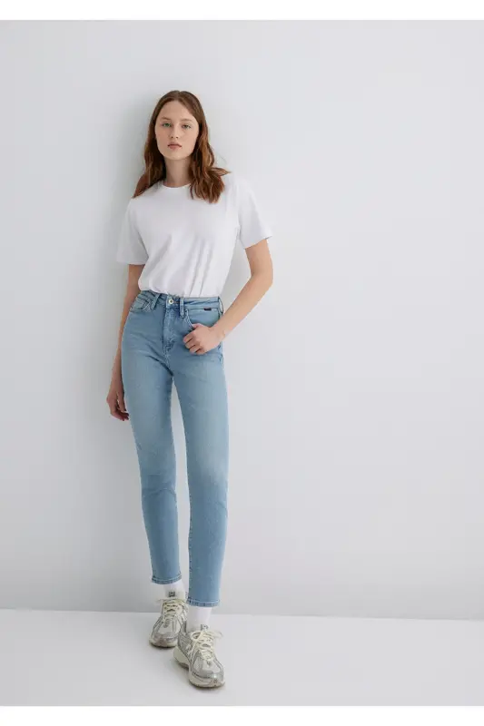 Star Gold Shape Puslu Buz Jean Pantolon 101077-89180 - AÇIK MAVİ - MAVI