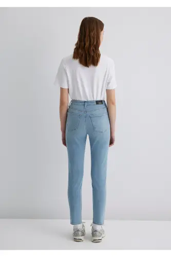 Star Gold Shape Puslu Buz Jean Pantolon 101077-89180 - AÇIK MAVİ - 4