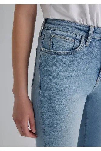 Star Gold Shape Puslu Buz Jean Pantolon 101077-89180 - AÇIK MAVİ - 6