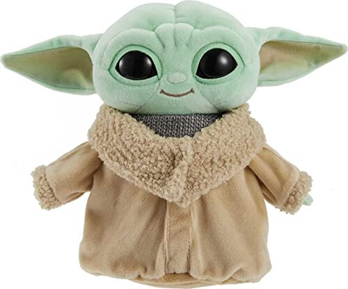 Star Wars Grogu Plush with Beskar Armor, Soft Doll Inspired by Star Wars Mandalorian Book of Boba Fett, Travel Toys and Gifts for Kids - 25