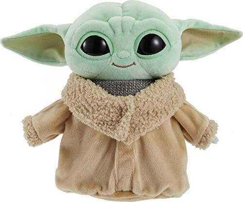 Star Wars Grogu Plush with Beskar Armor, Soft Doll Inspired by Star Wars Mandalorian Book of Boba Fett, Travel Toys and Gifts for Kids - 13