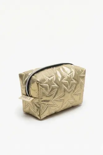 Stargirl Gold Yıldız Makyaj Çantası-Gold2 - BAHELS (1)