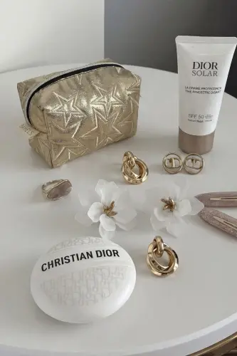 Stargirl Gold Yıldız Makyaj Çantası-Gold2 - 3