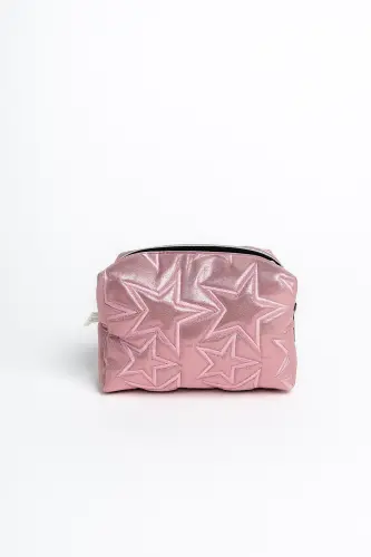 Stargirl Pembe Yıldız Makyaj Çantası-Pembe3 - BAHELS (1)