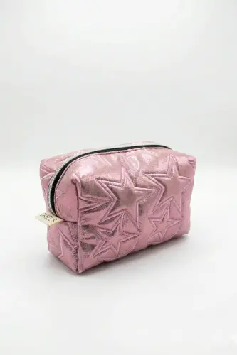 Stargirl Pembe Yıldız Makyaj Çantası-Pembe3 - 3