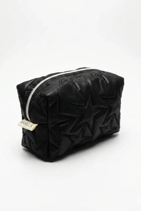 Stargirl Siyah Yıldız Makyaj Çantası-Siyah8 - 2