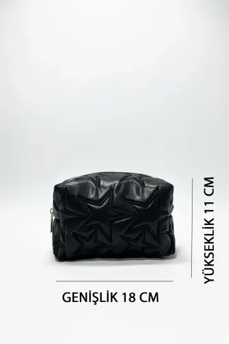 Stargirl Siyah Yıldız Makyaj Çantası-Siyah8 - 4