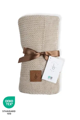 Starlink Örme Bebek Kundak Battaniyesi, Oeko-tex Sertifikalı Çocuk Pikesi 80 X 100 Cm-Bej - 3