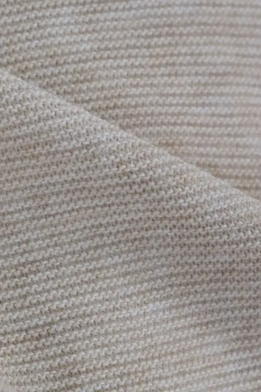 Starlink Örme Bebek Kundak Battaniyesi, Oeko-tex Sertifikalı Çocuk Pikesi 80 X 100 Cm-Bej - 4