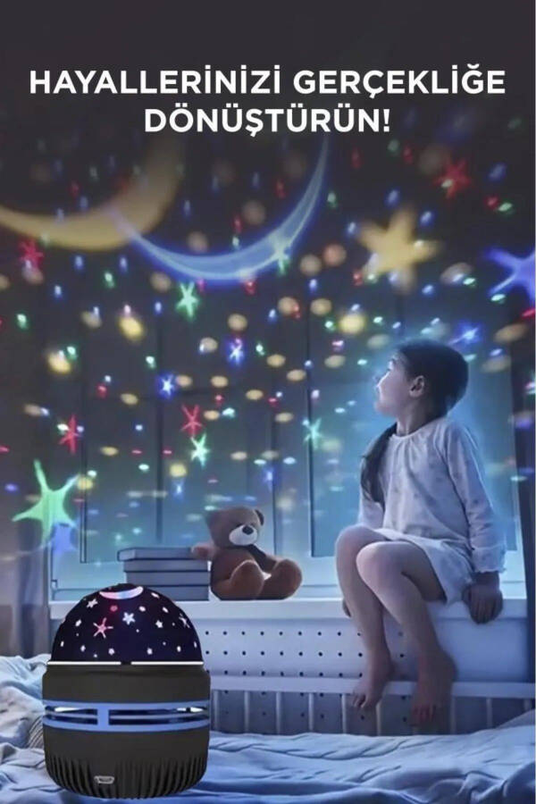 Starry Sky Projector Night Light for Kids Baby Room Black - 4