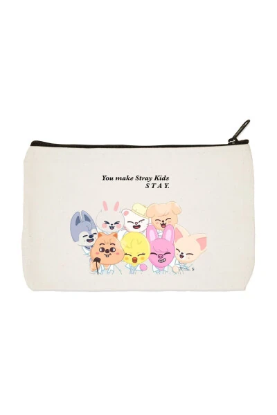 Stay Stray Kids Printed Fabric Makeup Bag, Pencil Case, Handbag - DESIGNEDFY