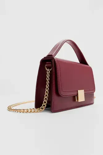 STD Double grip cross-body bag Classic-Burgundy - 4