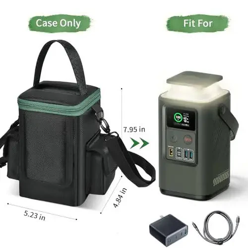 Steadtep Soft Bag Compatible with Anker Power Bank, 60,000mAh PowerCore Reserve 192Wh, Charge Power Bank Storage Case Cover with Two Pockets for Battery Usb Cables and Accessories (Box Only) - 3