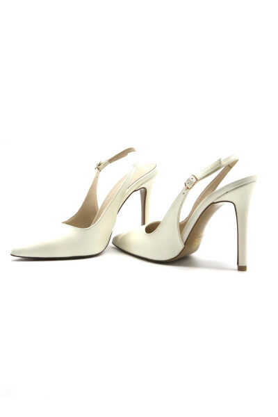 Steal Pointed Toe Heel Open Toe 10 Cm Thin Heel White Engagement Wedding Heeled Bridal Shoes - 31