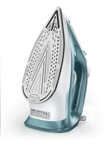Steam Iron for Clothes - 1500W Iron with Ceramic Coated Soleplate, Rapid Heating, Self-Cleaning, Auto-Off, 11.84oz Water Tank, Precise Thermostat, Home Use Green - SUNDU