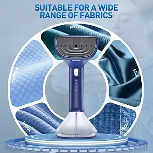 Steamer for Clothes - 1800W Powerful Steam, 2 Modes for Wet and Dry Ironing, 20-Second Fast Heat-up,Detachable Water Tank with Heat-Resistant Gloves -Removing Wrinkles.Only for 120V Countries.Blue - 5