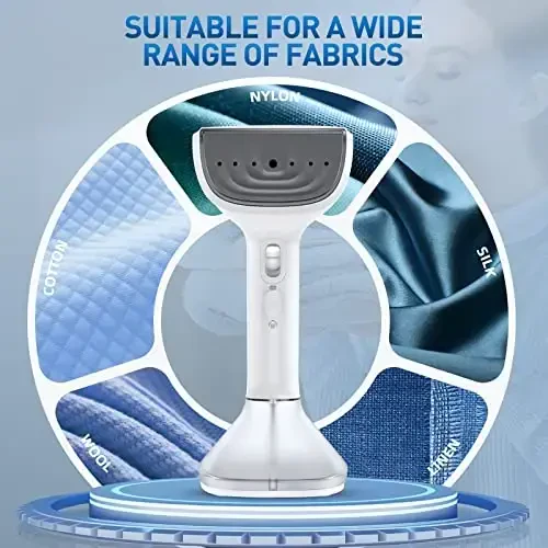 Steamer for Clothes - 1800W Powerful Steam, 2 Modes for Wet and Dry Ironing, 20-Second Fast Heat-up,Detachable Water Tank with Heat-Resistant Gloves -Removing Wrinkles.Only for 120V Countries.White - 5