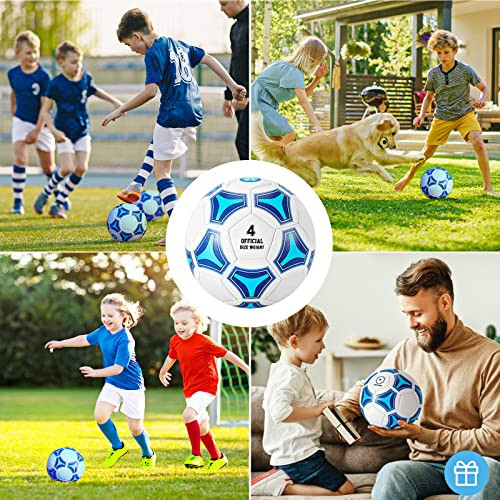 STEEFAN Çocuklar İçin 3/4/5 Boyutunda Futbol Topu, Açık Hava Oyunu, Renk Değiştiren Futbol Malzemeleri, Taşıma Ağı, Resmi Boyutta Top, İğne ve Hava Pompası, Çocuk Genç Erkek Kız Genç ve Erkek Kadın İçin Hediye Fikirleri - STEEFAN (1)