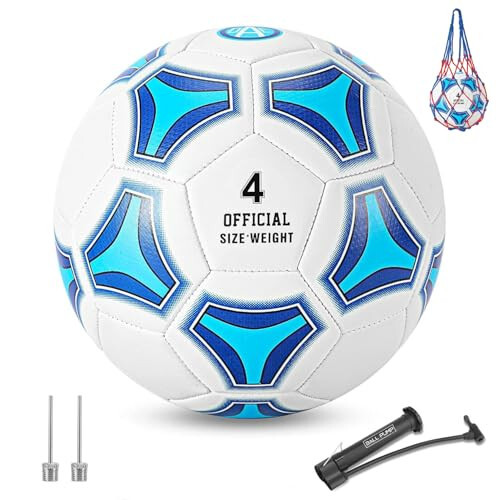 STEEFAN Çocuklar İçin 3/4/5 Boyutunda Futbol Topu, Açık Hava Oyunu, Renk Değiştiren Futbol Malzemeleri, Taşıma Ağı, Resmi Boyutta Top, İğne ve Hava Pompası, Çocuk Genç Erkek Kız Genç ve Erkek Kadın İçin Hediye Fikirleri - 6