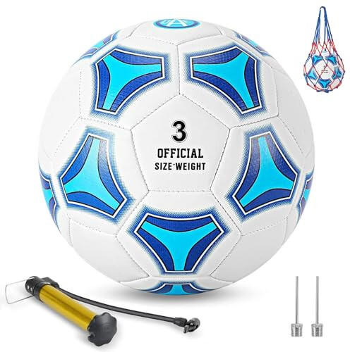 STEEFAN Soccer Ball Size 3/4/5 for Kids Outdoor Play,Color Change Soccer Stuff with Carry Net,Official Size Ball,Needles and Air Pump,Gift Idea for Kid Teen Boy Girl Junior and Men Women - STEEFAN