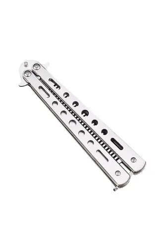 Steel Folding Hair Styling Butterfly Comb-Silver - 1