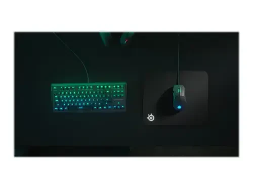 SteelSeries QcK Micro-to'qilgan mato, rezina, mato og'ir sichqoncha paneli, qora - 4