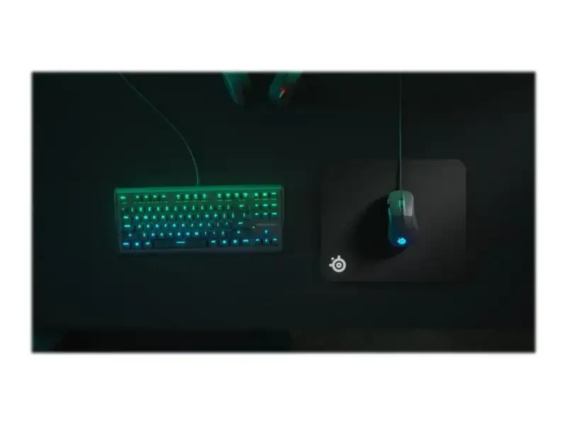 SteelSeries QcK Micro-to'qilgan mato, rezina, mato og'ir sichqoncha paneli, qora - 4