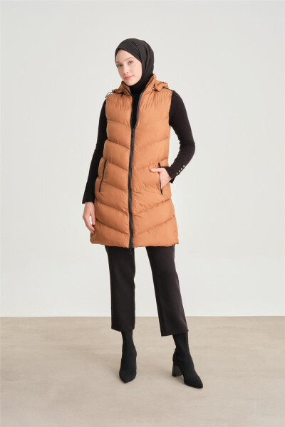 Стеганая куртка Armine 23Kd8306 Табачная - 9