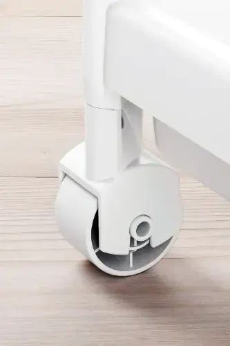 Стеллаж на колесиках 3-х ярусный белый для ванной комнаты, кухни, сервировочный столик, органайзер - белый - DEYHOME (1)