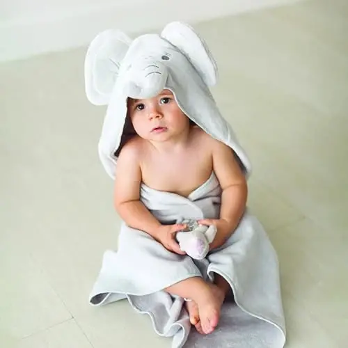 Stephan Baby Hooded Towel - 100% Cotton with Fun Animal Design for Infants and Toddlers, 31