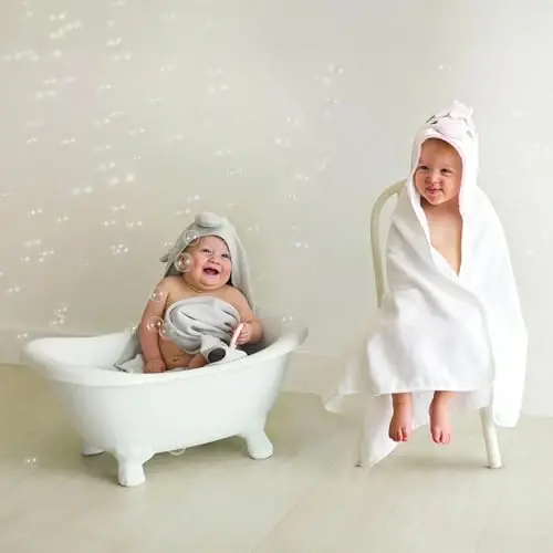 Stephan Baby Hooded Towel - 100% Cotton with Fun Animal Design for Infants and Toddlers, 31